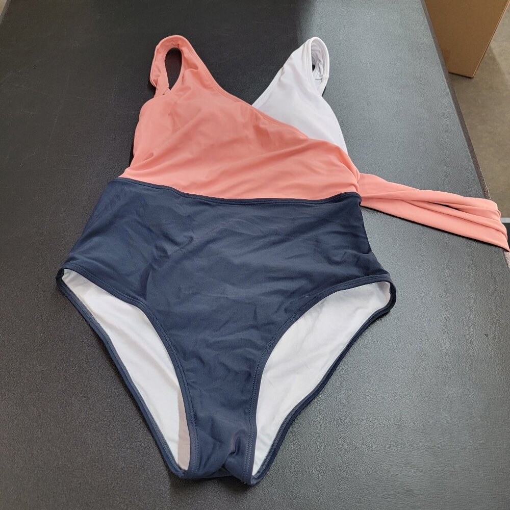 Blue and pink 1 piece